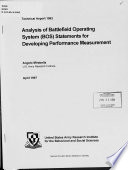 Analysis of Battlefield Operating System (BOS) statements for developing performance measurement /