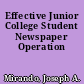 Effective Junior College Student Newspaper Operation