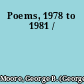 Poems, 1978 to 1981 /