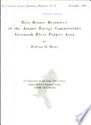 Deer browse resources of the Atomic Energy Commission's Savannah River Project Area /