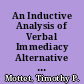 An Inductive Analysis of Verbal Immediacy Alternative Conceptualization of Relational Verbal Approach/Avoidance Strategies /