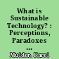 What is Sustainable Technology? : Perceptions, Paradoxes and Possibilities /