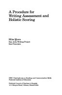 A Procedure for Writing Assessment and Holistic Scoring