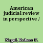 American judicial review in perspective /