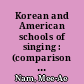 Korean and American schools of singing : (comparison of vocal instruction and curricula) /