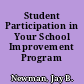 Student Participation in Your School Improvement Program