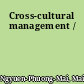 Cross-cultural management /