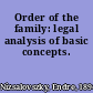 Order of the family: legal analysis of basic concepts.