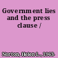 Government lies and the press clause /