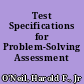 Test Specifications for Problem-Solving Assessment