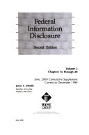 Federal information disclosure : procedures, forms, and the law /