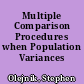 Multiple Comparison Procedures when Population Variances Differ