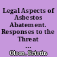 Legal Aspects of Asbestos Abatement. Responses to the Threat of Asbestos-Containing Materials in School Buildings