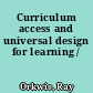 Curriculum access and universal design for learning /