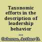 Taxonomic efforts in the description of leadership behavior : a general approach /