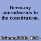 Germany amendments to the constitution.