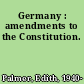 Germany : amendments to the Constitution.