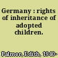 Germany : rights of inheritance of adopted children.