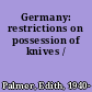 Germany: restrictions on possession of knives /
