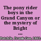 The pony rider boys in the Grand Canyon or the mystery of Bright Angel Gulch /