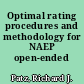 Optimal rating procedures and methodology for NAEP open-ended items
