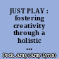 JUST PLAY : fostering creativity through a holistic approach to jazz improvisation /