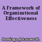 A Framework of Organizational Effectiveness
