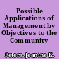 Possible Applications of Management by Objectives to the Community College