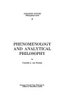 Phenomenology and analytical philosophy /