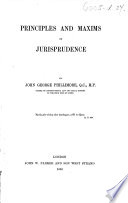 Principles and maxims of jurisprudence