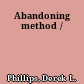 Abandoning method /