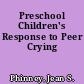 Preschool Children's Response to Peer Crying