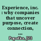 Experience, inc. : why companies that uncover purpose, create connection, and celebrate their people will triumph /