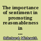 The importance of sentiment in promoting reasonableness in children / Michael S. Pritchard.