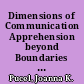 Dimensions of Communication Apprehension beyond Boundaries A Cross-Cultural Comparative Study of U.S. and Japanese Management Personnel /
