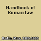 Handbook of Roman law