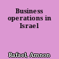 Business operations in Israel