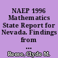 NAEP 1996 Mathematics State Report for Nevada. Findings from the National Assessment of Educational Progress