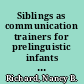 Siblings as communication trainers for prelinguistic infants with Down syndrome /