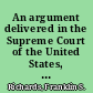 An argument delivered in the Supreme Court of the United States, April 28, 1886, in three cases of Lorenzo Snow, plaintiff in error, v. the United States, on writs of error to the Supreme Court of Utah Territory