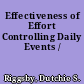 Effectiveness of Effort Controlling Daily Events /