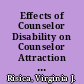 Effects of Counselor Disability on Counselor Attraction in an Analogue Setting
