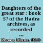 Daughters of the great star : book 57 of the Hadra archives, as recorded by Tazmirrel of Nemanthi under the guidance of Alyeeta the witch /