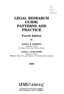 Legal research guide : patterns and practice /