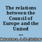 The relations between the Council of Europe and the United Nations /