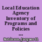 Local Education Agency Inventory of Programs and Policies for the Vocational Education of Handicapped Students. Revised Edition