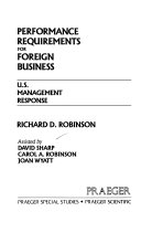 Performance requirements for foreign business : U.S. management response /