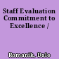 Staff Evaluation Commitment to Excellence /