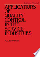 Applications of Quality Control in the Service Industries /