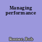 Managing performance